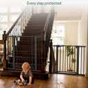 Babelio 26-40 in Baby Gate for Stairs No Drilling, Pressgurad, 2 Pack | Pressure/Wall Mount, Triple-Lock, Heavy Duty, Auto Close, Easy Install for Doorways/Kitchens/Hallway