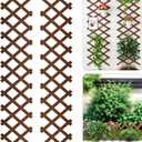 2 Pcs Expandable Garden Trellis,Wood Lattice Fence Panels for Outside, Trellis for Climbing Plants,Natural Wooden Wall Trellis for Climbing Plants Ivy, Roses, Terraces, Room Decoration