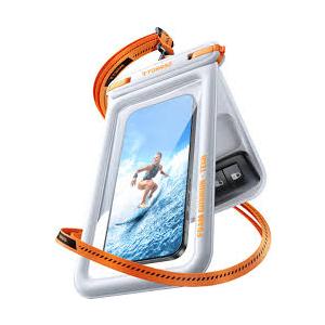 TORRAS IP68 Waterproof Phone Pouch Double Space, Floating Waterproof Phone Case with Lanyard for iPhone 17 Pro Max 16 15 14 S25 S24, Phone Dry Bag Vacation Cruise Ship Travel Essentials 7.0'', White