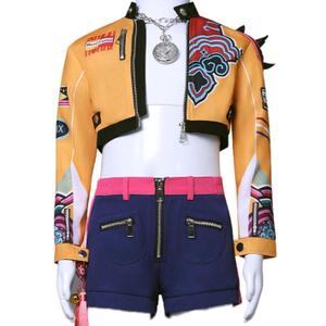 Rumi Cosplay Costume Hunters Zoey Cosplay Jacket Shorts Full Set Mira Halloween Christmas Outfits Size 150 2 PCS
