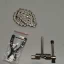 Bike Chain Kit, High Tensile Strength Bicycle Chain for Road/MTB Bike 6/7/8 Speed-Quick Buckle with Bike Link Plier -Hook - Chain Breaker - 126 Links - Dark Silver