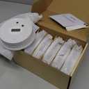AEGISLINK Smoke Carbon Monoxide Detector, Interlinked Combination Smoke CO Alarm, Battery Powered, Wireless Interconnected, Digital Display, SC-RF220, 6-Pack