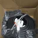 No Dig Landscape Edging 66FT, 4 Inch Plastic Edging for Landscaping with 200 Spikes, for Garden, Lawn, Flower Beds and Yard, Black
