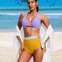 Soothfeel Bikini Tops for Women Push Up Padded Swim Top Twist Front Bathing Suit Criss Cross Back Tankini Swimsuit Top Only (XL)