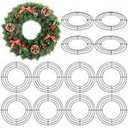 Aodaer 24 Pack 30 Inch Wire Wreath Frame Christmas Dark Green Wire Wreath Ring Round Metal DIY Floral Crafts Wreaths for Halloween New Year Holiday Valentines Day Decorations