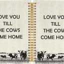 Love You Till the Cows Come Home Journal Notebook, Retro Cow Notebooks College Ruled for Work School, Gifts for Kids Baby Girls, Office Supplies, Hardcover Spiral Notebook 5.5"x8.3"