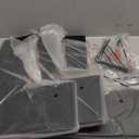 Love-KANKEI Corner Shelf Wall Mounted, Floating Wall Shelves for Storage, Rustic Wood Hanging Shelves for Display, Bathroom Kitchen Bedroom Living Room, Set of 4, Black