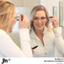 JM 2 Pairs Makeup Reading Glasses Magnifying Flip Down Cosmetic Readers for Women with Spring Hinge +2.0