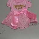 Dog Birthday Dress Tulle with Big Bowknot Princess Dog Birthday Outfit Girls Doggie Dresses Clothes Small Pink S