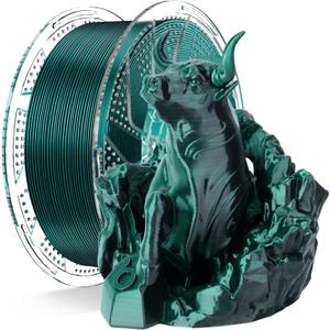 Chitu Systems Conjure Silk Black Dark Green PLA, Christmas Dual Color Filament, Reusable Spool Compatible with Bambu Lab Refill Filament,1.75mm 3D Printing Filament 1KG/2.2lb