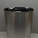 BestOffice | 13 Gallon Trash Can with Lid | Automatic Touchless Garbage Can | Odor Control | Modern Oval Design | Easy to Clean | Stainless Steel | Fits Any Kitchen, Bathroom, Office or Home