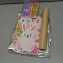 Pasimy 72 Pcs Spring Easter Bulletin Board Decorations 3D Egg Bunny Flowers Paper Cutouts Classroom Decors Egg Cited for Spring with Grass Flowers Birds Bunny for Home Nursery School Party Supplies