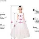 Abaowedding Lace Embroidery Sheer Long Sleeves Kids Trailing Gowns