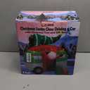 ATDAWN 7 ft Christmas Inflatable Santa Claus Driving a Car with Christmas Tree and Gift Boxes, Blow Up Lighted Yard Decoration, Inflatable Christmas Holiday Outdoor Lawn Yard Garden Decorations