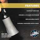 The Rag Company - Ultra Air Blaster Mini - Lift and Blast Dirt and Debris Away for Interior Detailing; Durable and Ergonomic Metal Design; Trigger Operated