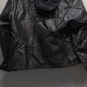 Faux Leather Jacket For Women Removable Hooded Moto Biker Outwear Coat, XXL