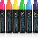 LANA & LUCA Jumbo Liquid Chalk Markers Square Tip - Bold Color Chalk Board Marker for Chalkboards, Windows, Signs, Blackboards - 15mm Tip (8 Pack)