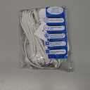 Flat Extension Cord 25 FT, NTONPOWER Long Surge Protector Power Strip, 10 Outlets 4 USB Ports (2 USB C), 3 Side 3 Prong & 2 Prong, 2700J, Overload Protection, Flat Plug Wall Mount, White, SurgePro