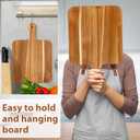 Geetery 16 Pcs Acacia Wood Cutting Board Bulk Kitchen Wooden Chopping Boards with Handle Serving Tray Charcuterie for Pizza, Bread, Cheese, Fruit, Vegetables Housewarming Gift(18 x 12 Inch)