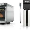 Ninja Air Fryer & Toaster Oven + ProChef Wireless Probe, Prestige Smart XL Air Fryer, Grill, with Probe Bluetooth App Connection, Waterproof, US Only