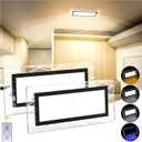 BlueFire 1800LM Bright LED RV Light Interior, 4 Color Temperature, DC12-30V Upgraded Brightness RV Ceiling Dome Lights, Dimmable Fixture for RV Camper Van Motorhome Boat Trailers (Large - 2 Pack)