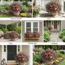 florisso Artificial Greenery Plants Outdoor, 5 Pcs Faux Coleus Plants UV Resistant Silk Plants with Stems, Fake Plants for Outside Garden Patio Hanging Planter Pathway Front Porch Decoration(Red)