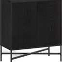 Henn&Hart Brighton Accent Cabinet, 28" Wide(15" D x 28" W x 32" H), Black