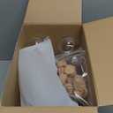 Jinei 15 Packs 8 oz Plastic Potion Bottles with Lid Spherical Cocktail Ornament Cups with Funnel Clear Ball Shape Sand Art Bottles DIY Candy Jar for Birthday Party(Wooden Cork,Wood Color)