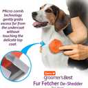 Hartz Groomer's Best Fur Fetcher De-Shedder Dog Brush,Black