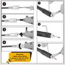 Drilax 42" Flex Shaft Rotary Tool Attachment  Compatible with Dremel Flex Shaft Models 100, 200, 300, 3000, 4000, 4300, 8220, 8240, 8250, 8260  Precision Extension Shaft for Carving & Engraving