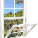 Vinyl Single Hung Window 24"x36", Double Pane Household Window
Insulated Soundproof Tempered Glass, Lower Tilt Sash Screen, Replacement Windows for House, Mobile Home & Shed, White