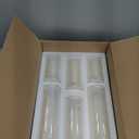 Set of 6 White Pillar Candles with Clear Glass Hurricane Holders- Elegant Cylinder Candle Vases for Weddings, Parties, Centerpieces, Home & Office Decor (White, 6 Set)