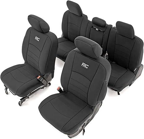 Rough Country Neoprene Front Seat Covers for Ram 1500 (2009-2018) & 2500 (2010-2018) - Waterproof & UV Resistant, Foam Padded
