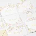 Crisky Floral 4 Assorted Thank You Cards (50 Pack) with Envelopes & Stickers Greeting Cards Bulk, Watercolor Delicate Wildflower for Birthday, Baby Shower, Wedding, Graduation