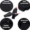 IZUS Summer-UV-Protection Driving Fingerless Gloves Sunblock Polka Dot Mesh Nonslip for Women Outdoor Sport, Cycling