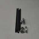Black Curtain Rods 48 to 84 Inches(4-7 Feet),5/8 inch Splicing Drapery Rods,Small Curtain Rods Set,Size: 36''-88'',Matte Black