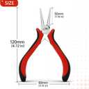 5-Piece Round Nose Pliers for Jewelry Making, Smooth Jaw Wire Looping Pliers with Spring Mechanism, Mini Needle Nose Pliers for Beading, Wire Wrapping, Jewelry Repair