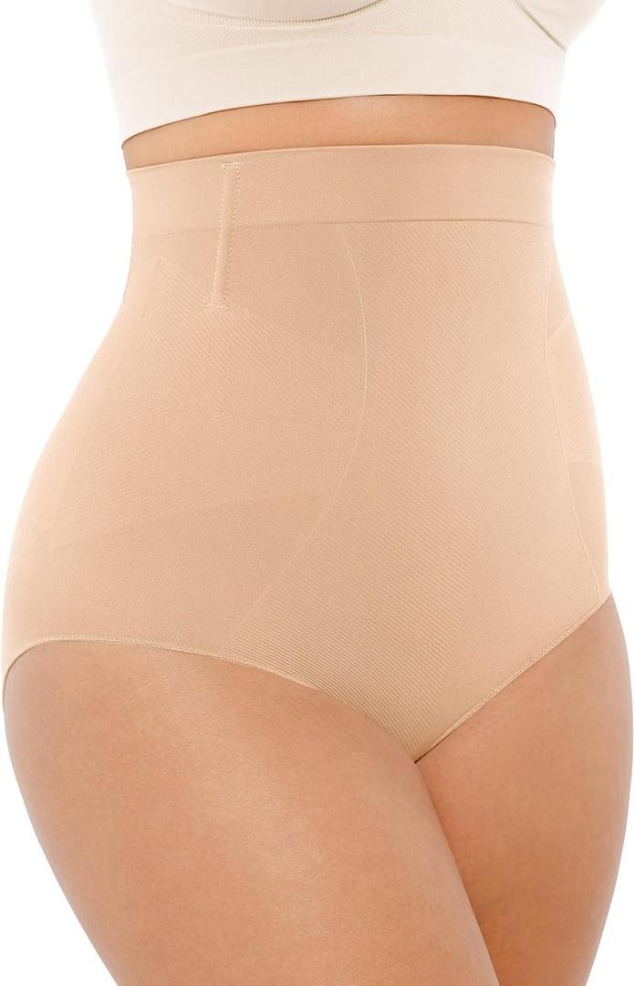 FeelinGirl Body Shaper Tummy Control Shapewear Underwear High Waisted Sculpting Briefs Panty Girdle (X-Large-XX-Large, Nude)