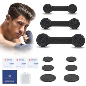 Cauliflower Ear Magnet - Effective Magnets Compression Kit - Prevention & Treatment of Hematomas & Keloid in BJJ, Wrestling, MMA, Grappling, Boxing, Muay Thai, Rugby (Small, Middle and Large)