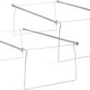 Smead Steel Hanging File Folder Frames, 2 Count, Gray, Adjustable Depth 23" to 27", Legal Size (64873)