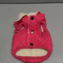 Fleece Lining Extra Warm Dog Hoodie in Winter,Small Dog Jacket Puppy Coats with Hooded Pink XS