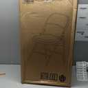 Folding Chairs with Padded Seats,Portable Foldable Chairs Seat with Steel Frame for Home and Office, Wedding Party Events, Black, Set of 4