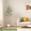 6ft Olive Trees Artificial Indoor with Realistic Appearance
Tall Faux Olive Tree with Natural Trunk, Lifelike Leaves, Sturdy Base - Fake Olive Trees for Modern Home Office Decor