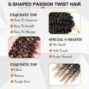 VIOLET Short Crochet Hair For Black Women 8 Bundles Passion Twist Hair 8 Inch Curly Crochet Hair Kinky Crochet Hair Curly Braiding Hair Kids Crochet Hair Gogo Beach Curl Crochet Hair (T27)