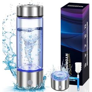 2025 New Hydrogen Water Generator Bottles, Portable Hydrogenated Water Bottle with SPE PEM Technology, 420ml Hydrogen Water Bottle Generator, Rechargeable Ionizer Machine for Home, Office, and Travel