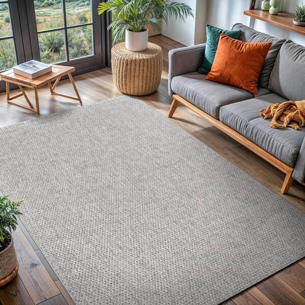  8' x 10' Cozy Area Rug, Machine Washable, Non-Slip, Soft Fluffy Shag Carpet for Living Room Bedroom Kids Room Nursery Home Decor, Loni Cream