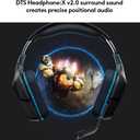 Logitech G432 Wired Gaming Headset, 7.1 Surround Sound, DTS Headphone:X 2.0, Flip-to-Mute Mic, PC (Leatherette) Black/Blue
