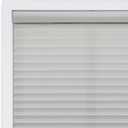 DEZ FURNISHINGS Cordless 1" Light Filtering Pleated Shade, Fabric, 29" W x 48" H, Silver Gray