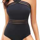 Tempt Me Women Crisscross One Piece Swimsuit Tummy Control Bathing Suit Front Crossover Swimwear XXL