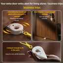 Portable Door Lock with Alarm for Travel - 70dB Anti-Theft Security Door Stopper for 0.27-0.94in Gap, 2-in-1 No Drill Door Stoppers for Home, Apartment, Office, Hotel, Travel